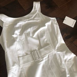 NWT Calvin Klein White Buckle Dress